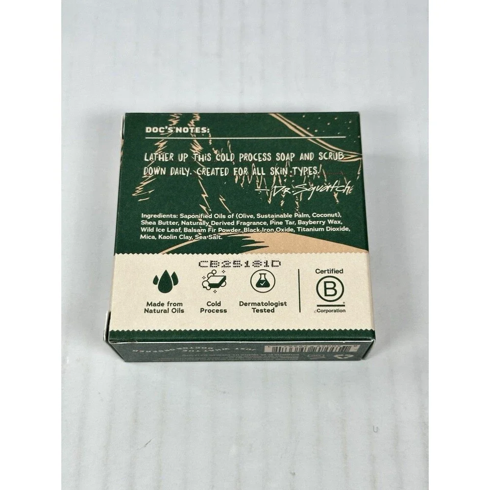 LOT 4 Dr Squatch Christmas Limited Edition Snowy Pine Tar Natural Soap 5oz Bar